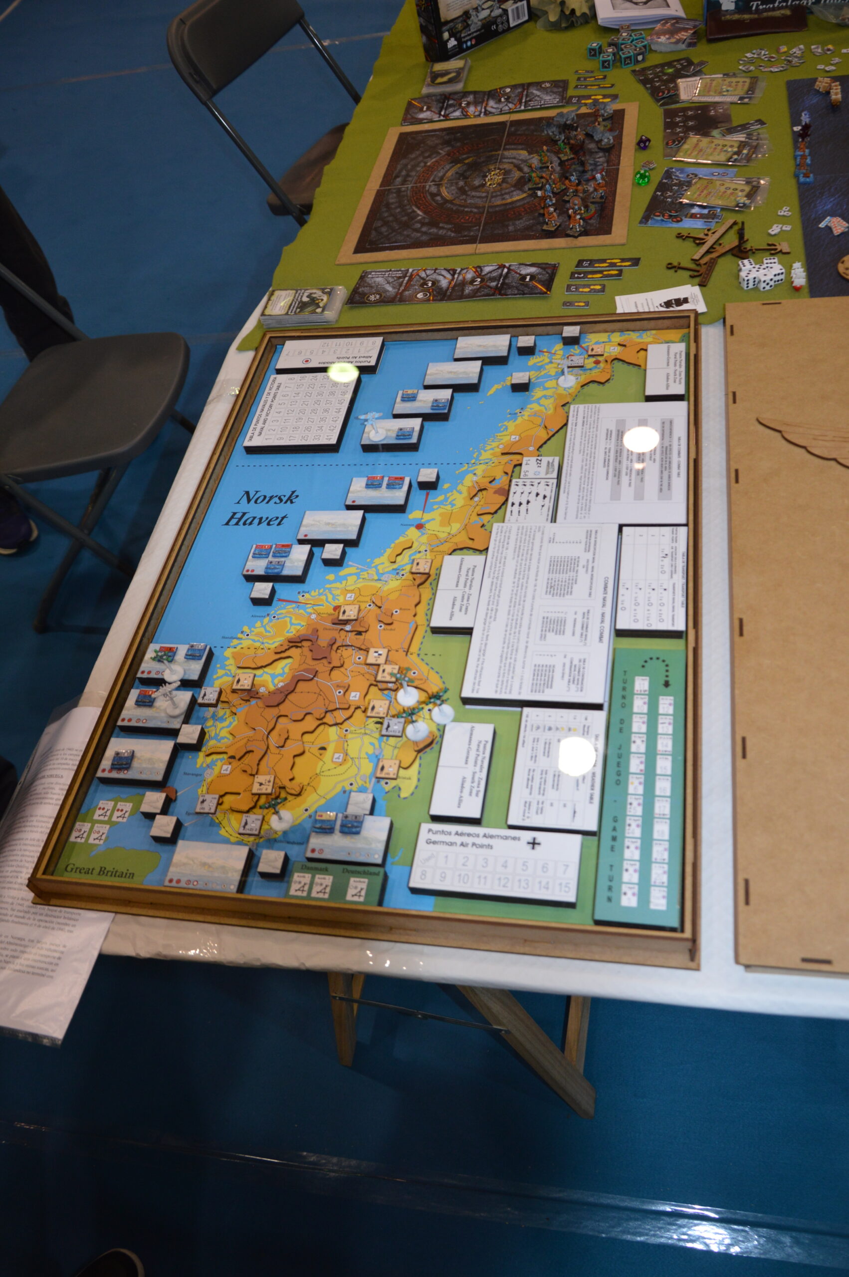 Mapa en madera Noruega 1940 - 3D - Imagen 16