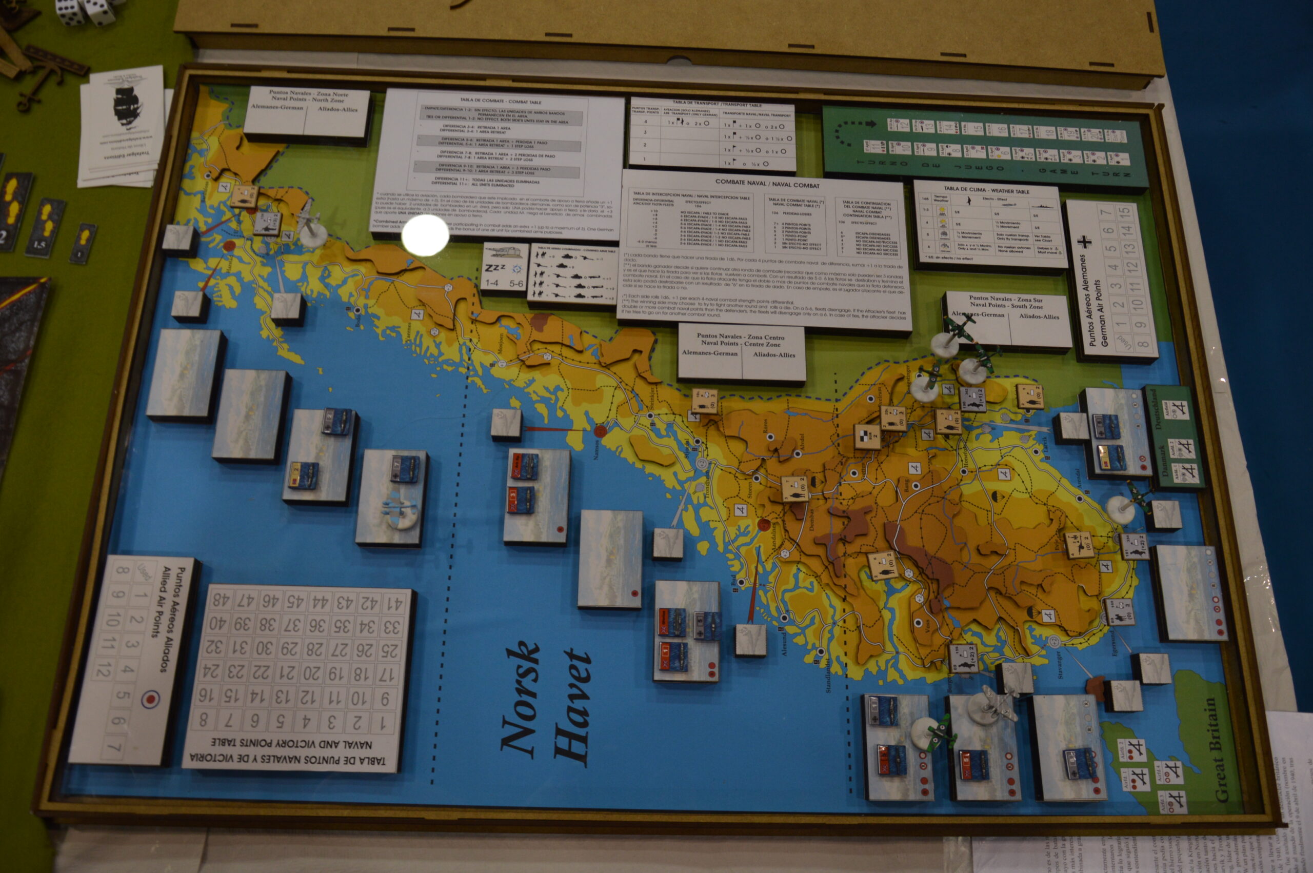 Mapa en madera Noruega 1940 - 3D - Imagen 15