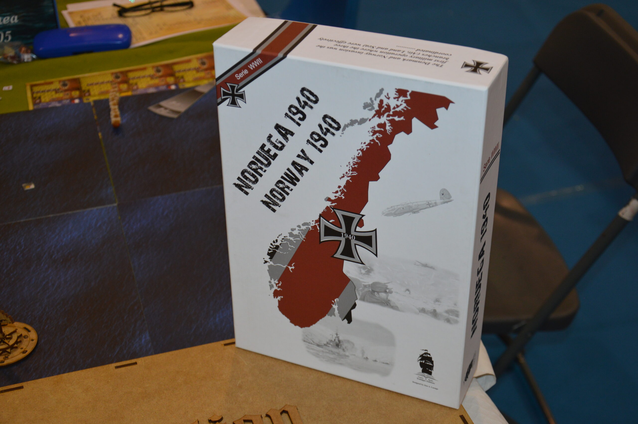 Mapa en madera Noruega 1940 - 3D - Imagen 12
