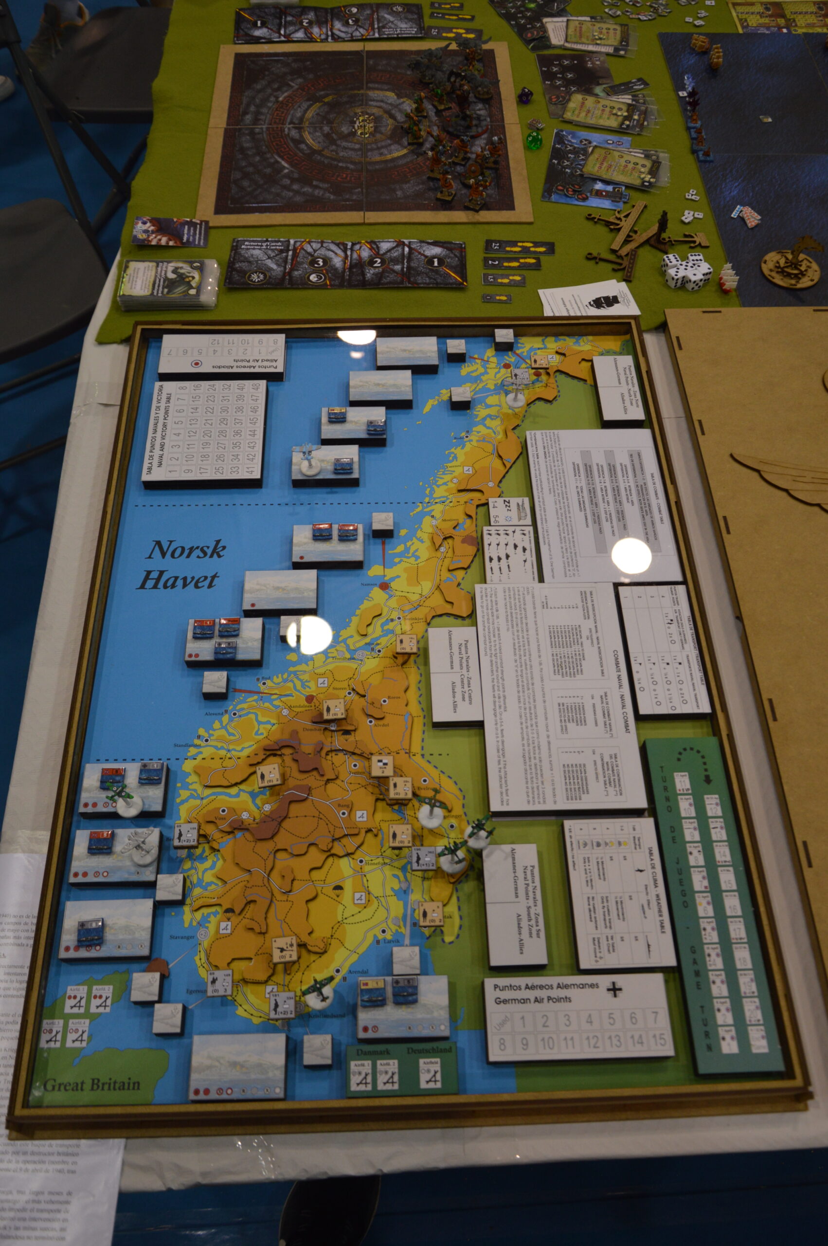 Mapa en madera Noruega 1940 - 3D - Imagen 10